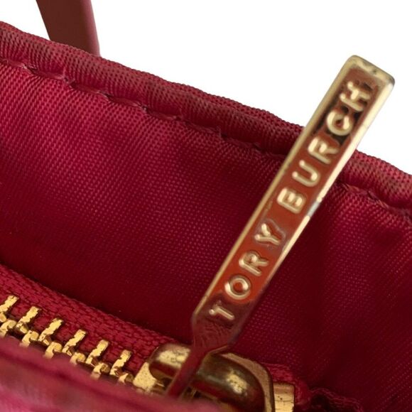 Tory Burch Pink Nylon Tote Shoulder Bag Medium Size - Picture 9 of 13